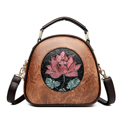 Künstlerisch Floral Prägung Handtasche