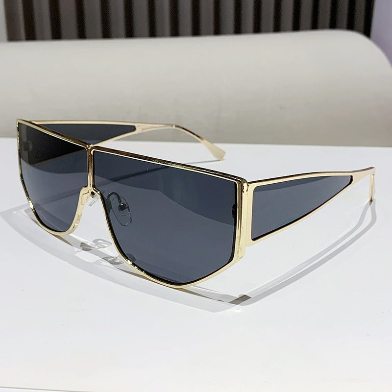 Herren Bold Statement Shield Sonnenbrille Brehn