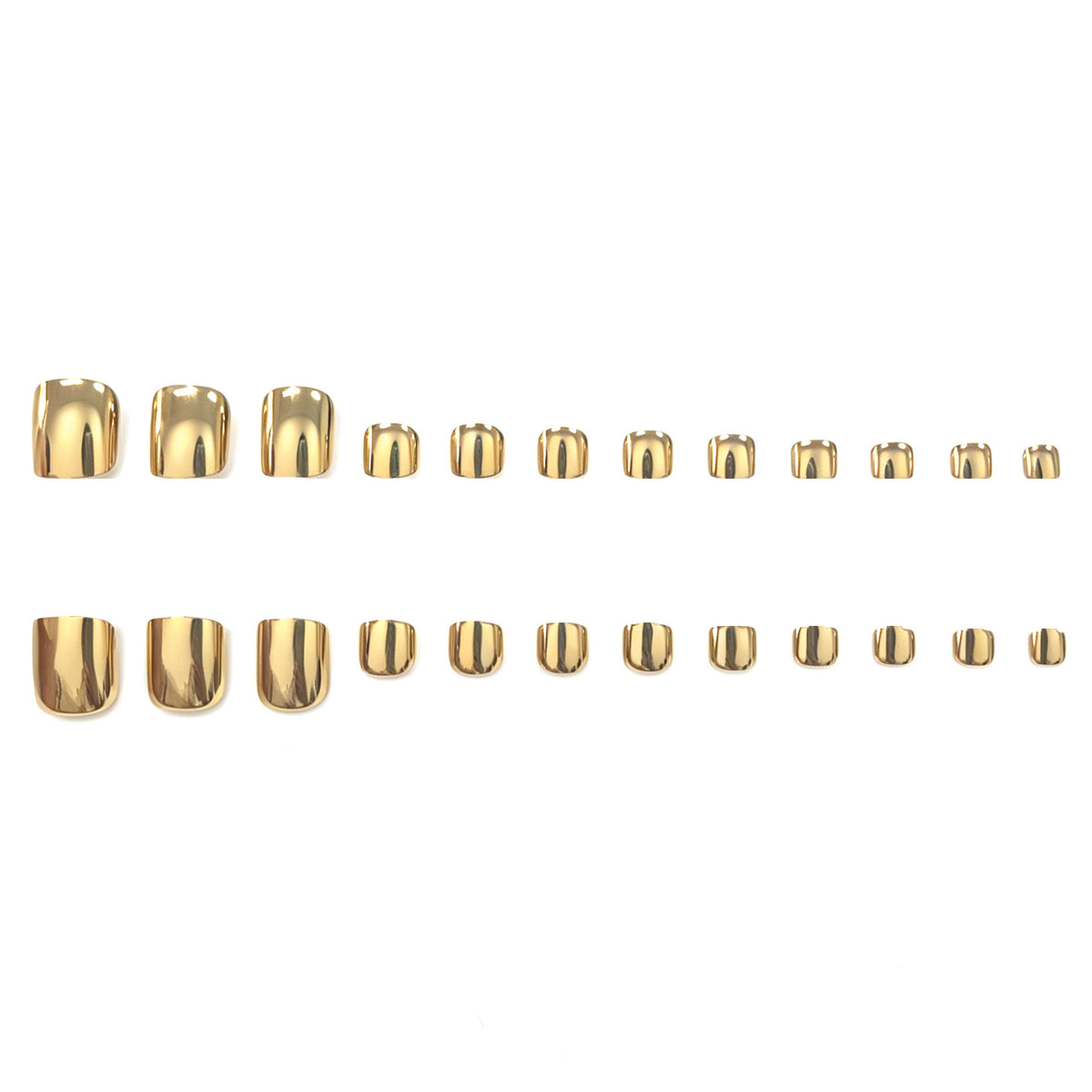Luxuriöse Metallische Fußnagelkunst Brehn