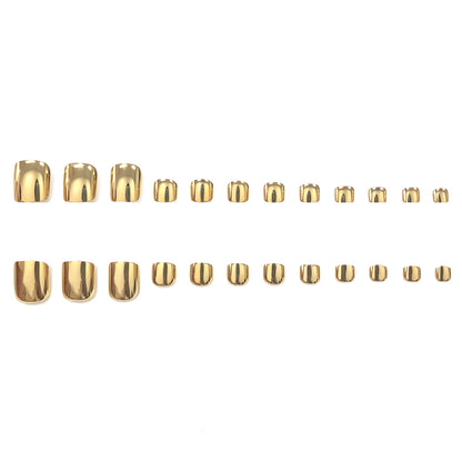 Luxuriöse Metallische Fußnagelkunst Brehn