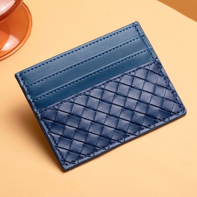 Woven Leather Card Holder Brehn