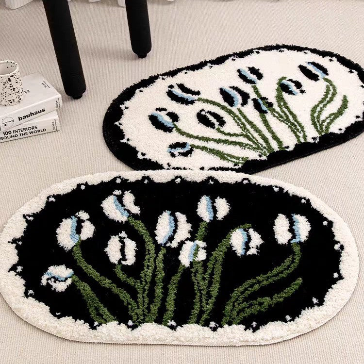 Blumenmuster Badezimmermatte Brehn