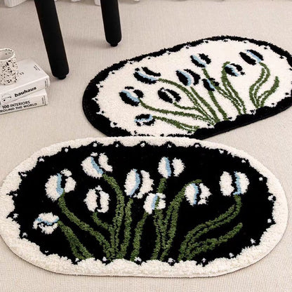 Blumenmuster Badezimmermatte Brehn