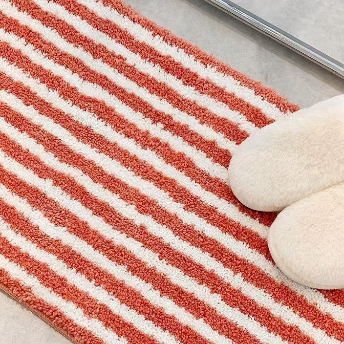 Plüsch Absorbierend Rutschfeste Gestreifte Badezimmermatte