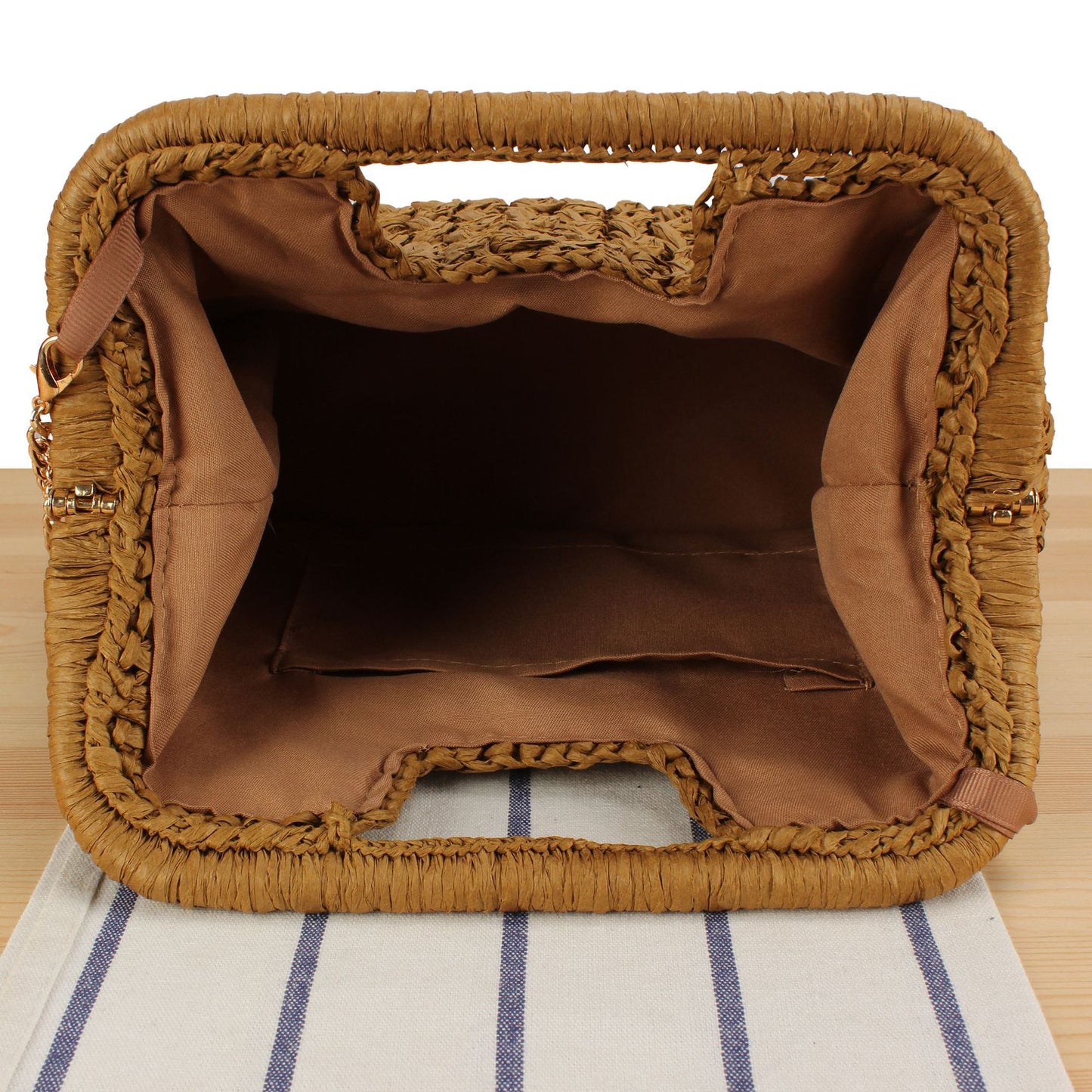 Tasche Im Handgeknüpften Korbmuster Brehn