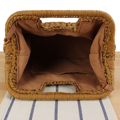 Tasche Im Handgeknüpften Korbmuster Brehn