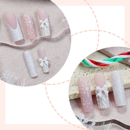 Dekorative Herz- und Stern-Press-On-Nagelkunst Brehn