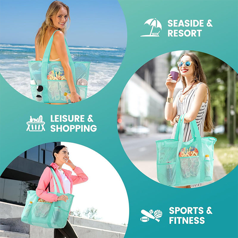 Multifunktionale Strandtasche mit Praktischen Netzfächern Brehn