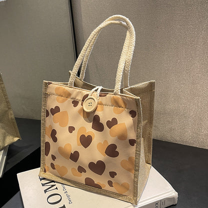 Herz-Muster Casual Tote Bag