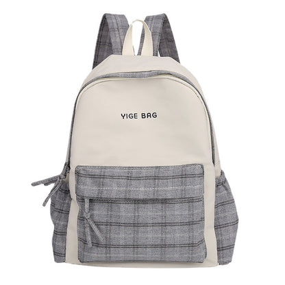 Lässiger Plaid-Muster-Rucksack Brehn