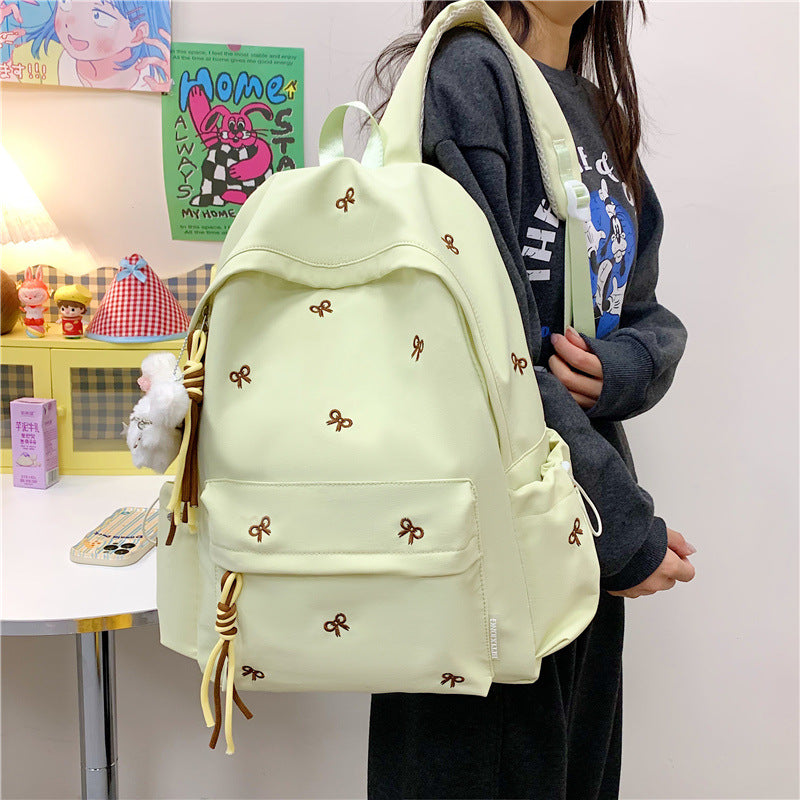 Rucksack mit Charmantem Schleifenmotiv und Praktischen Fächern Brehn