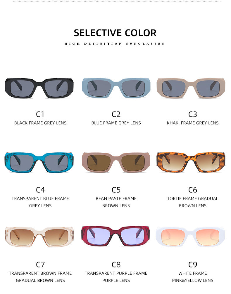 Damen quadratische Designer-Sonnenbrille mit modernem akzentuiertem Rahmen Brehn