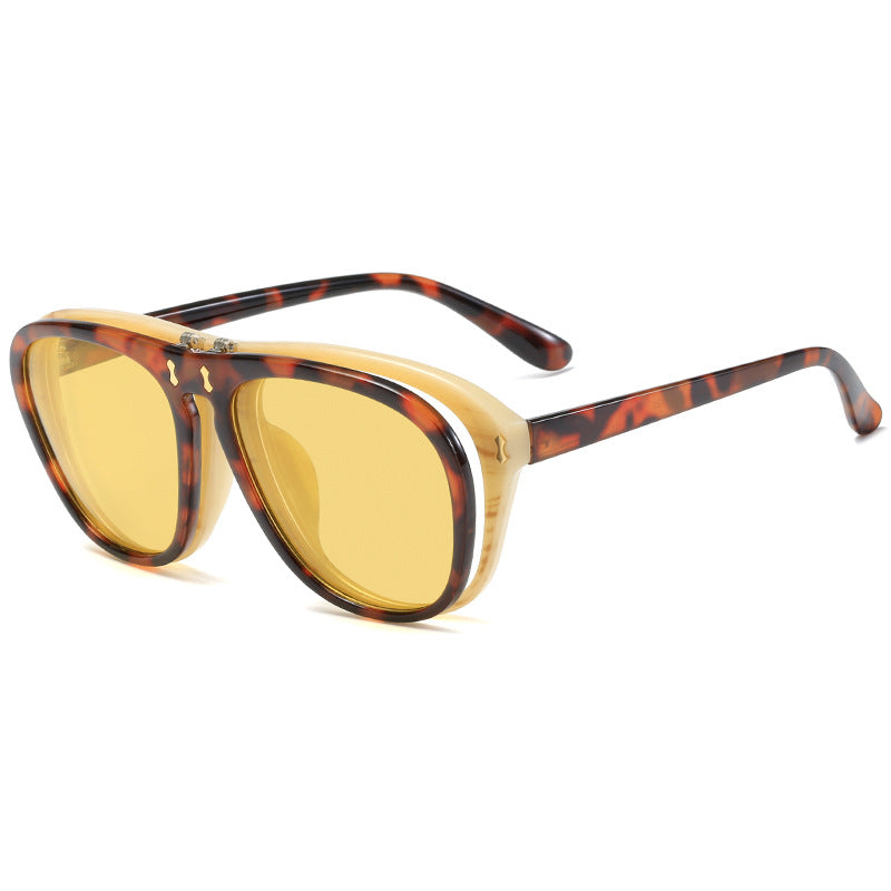 Damen moderne oversized Sonnenbrille mit einzigartigem Tortoise-Design Brehn