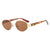 Damen modische Sonnenbrille mit exklusivem Leopardenmuster und elegantem Metallrahmen Brehn