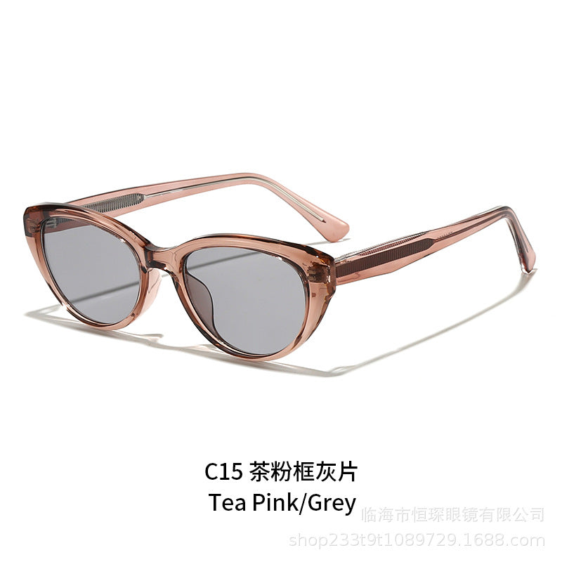 Damen Cat-Eye Sonnenbrille mit hochwertigem, transparentem Rahmen und UV-Schutz Brehn