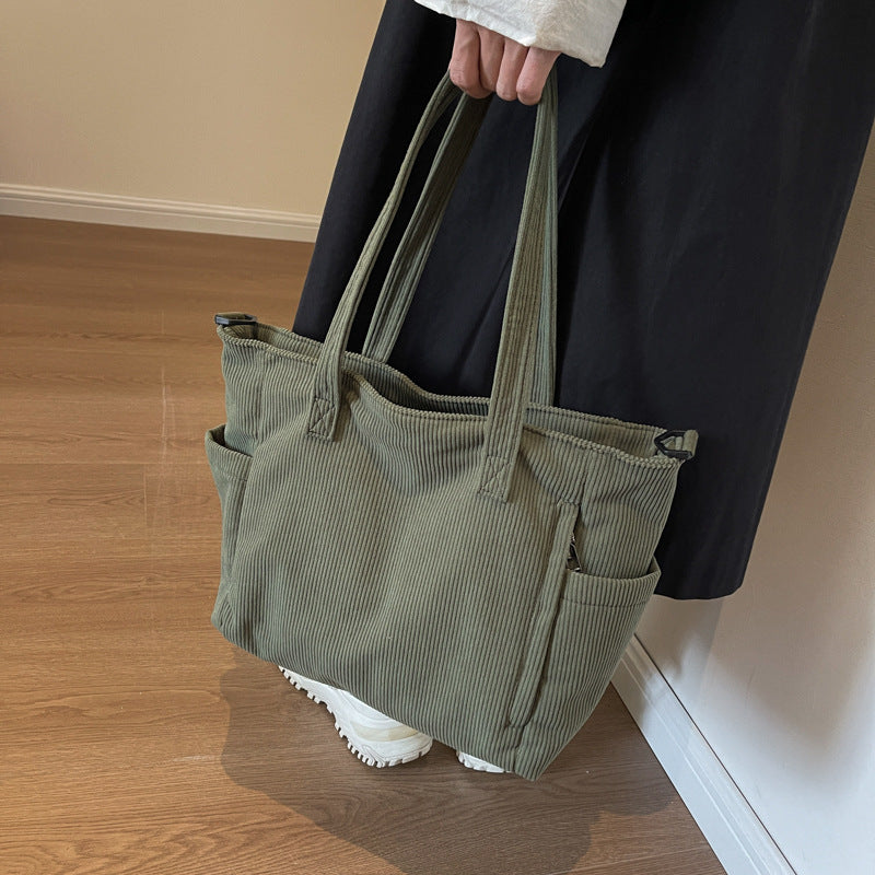 Texturiertes Multi-Taschen Reise Tote Brehn