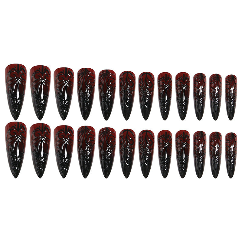 Kunstnagel-Set mit elegantem floralen Design Brehn