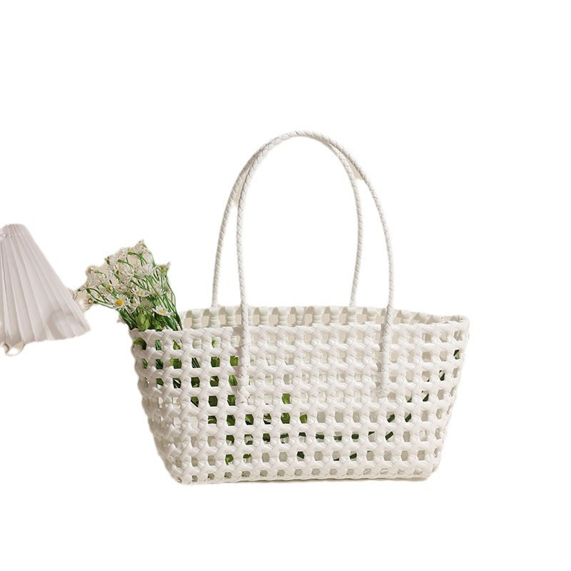Geflochtene Basttrage Tasche Brehn