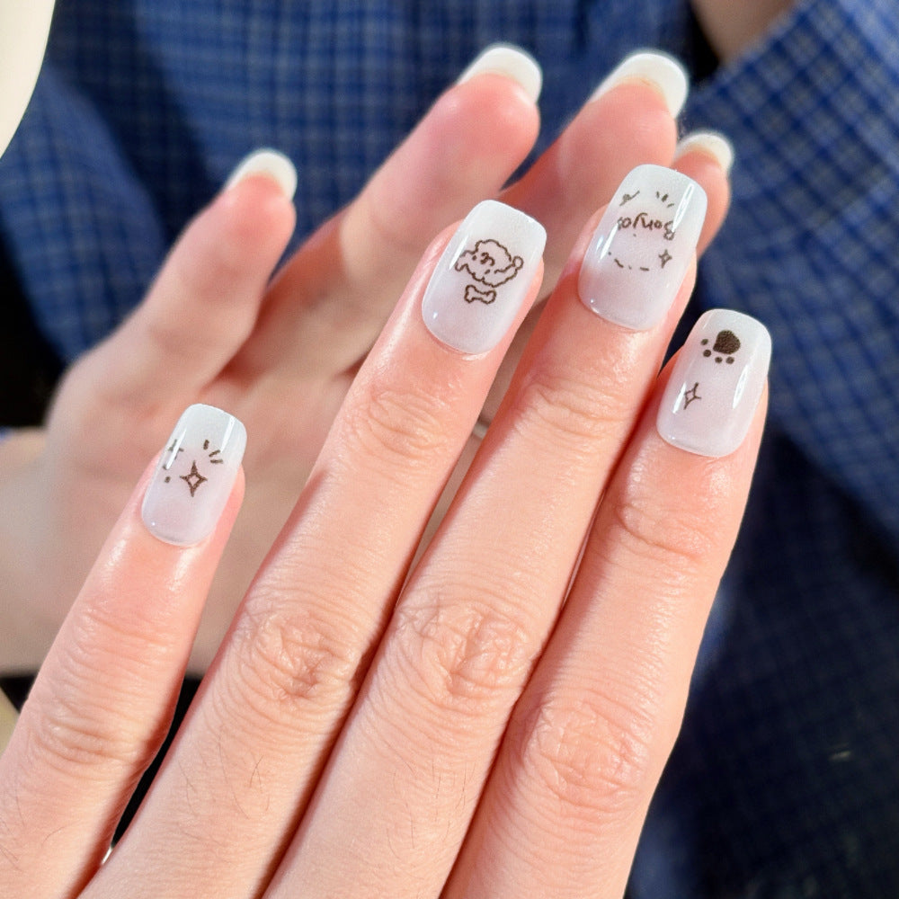 Verspielt Charakter Press-On Nail Set Brehn