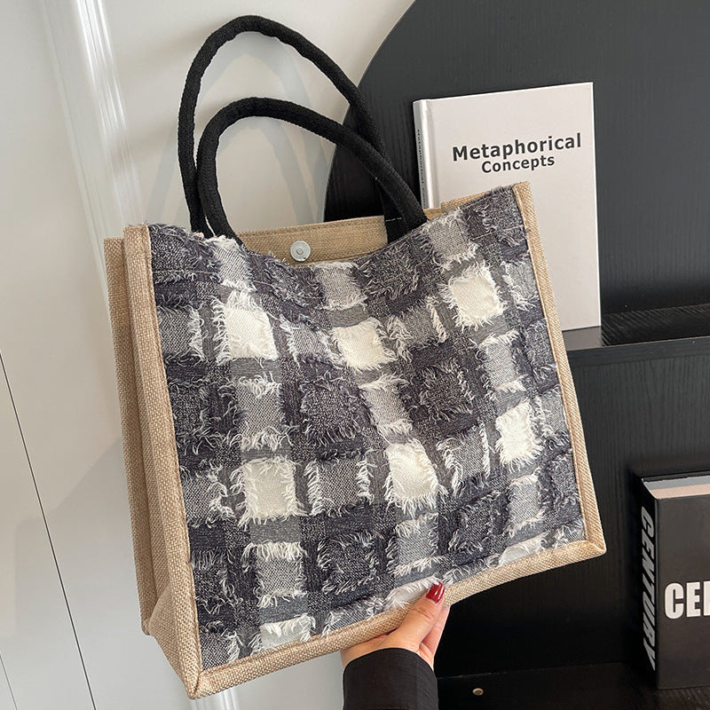 Lässige Tartan-Muster Tasche