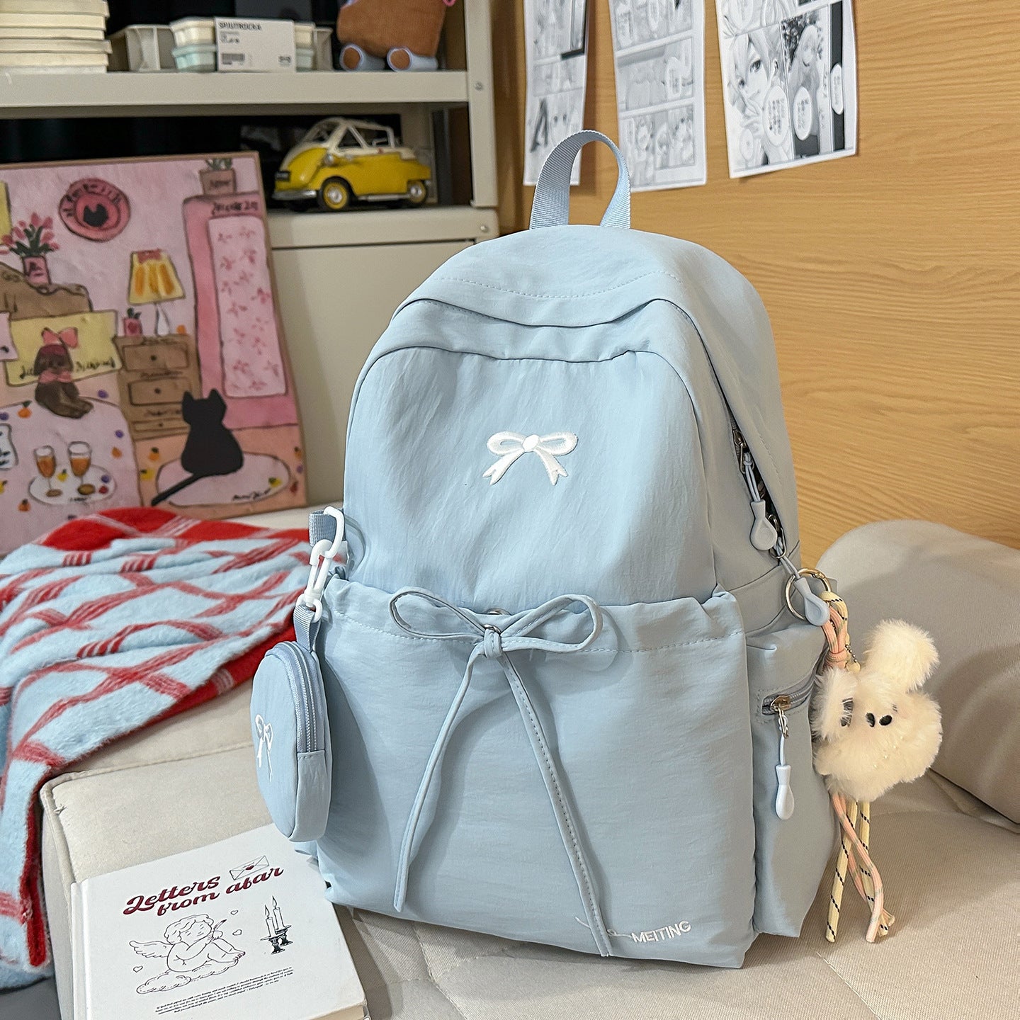 Rucksack mit Niedlichen Applikationen und Multifunktionalem Design Brehn