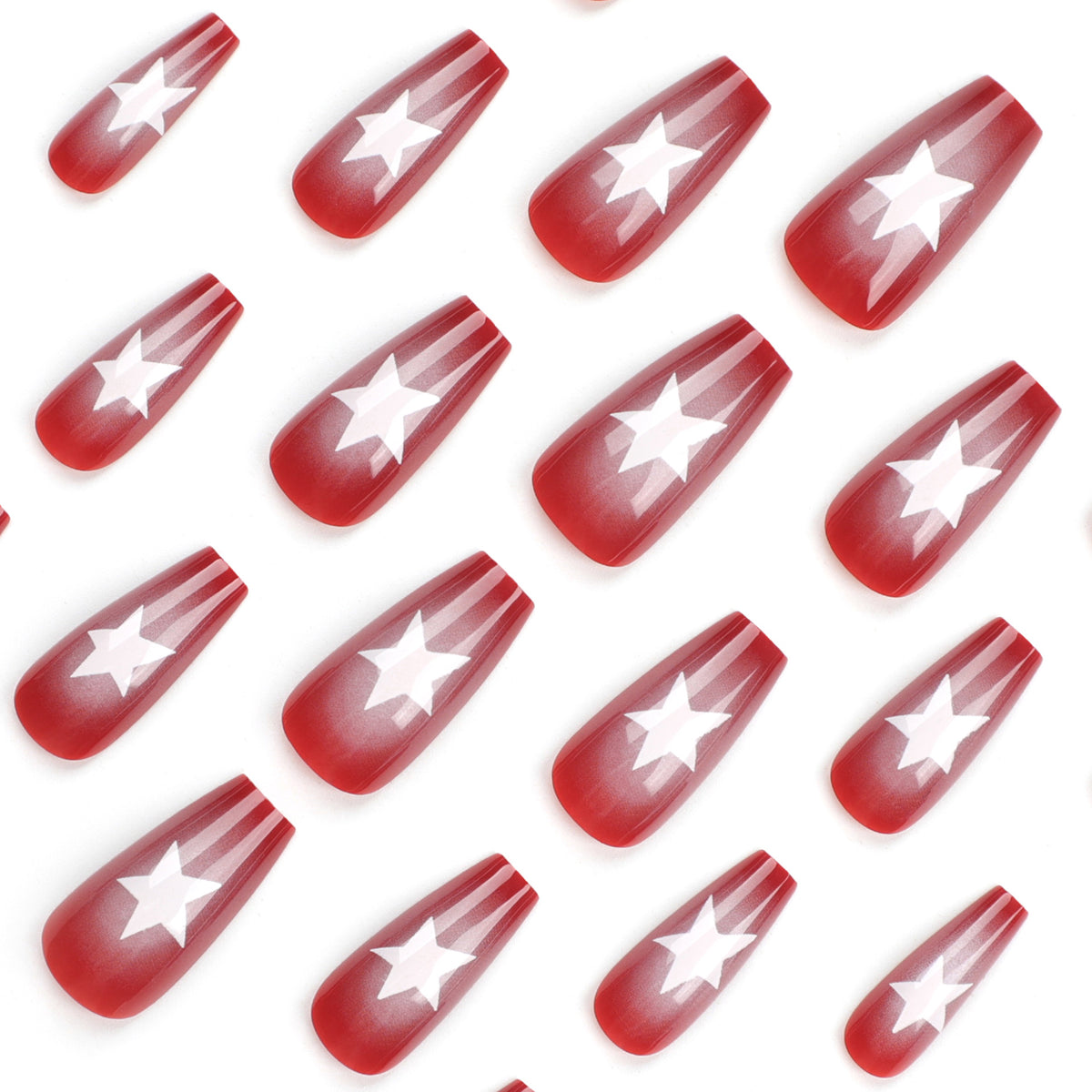 Kunstvolle Nagelkunst mit Sternenmuster Brehn