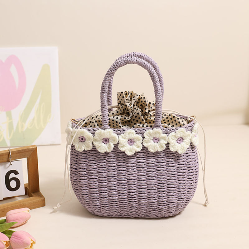 Damen Handtasche mit floralen Verzierungen Brehn