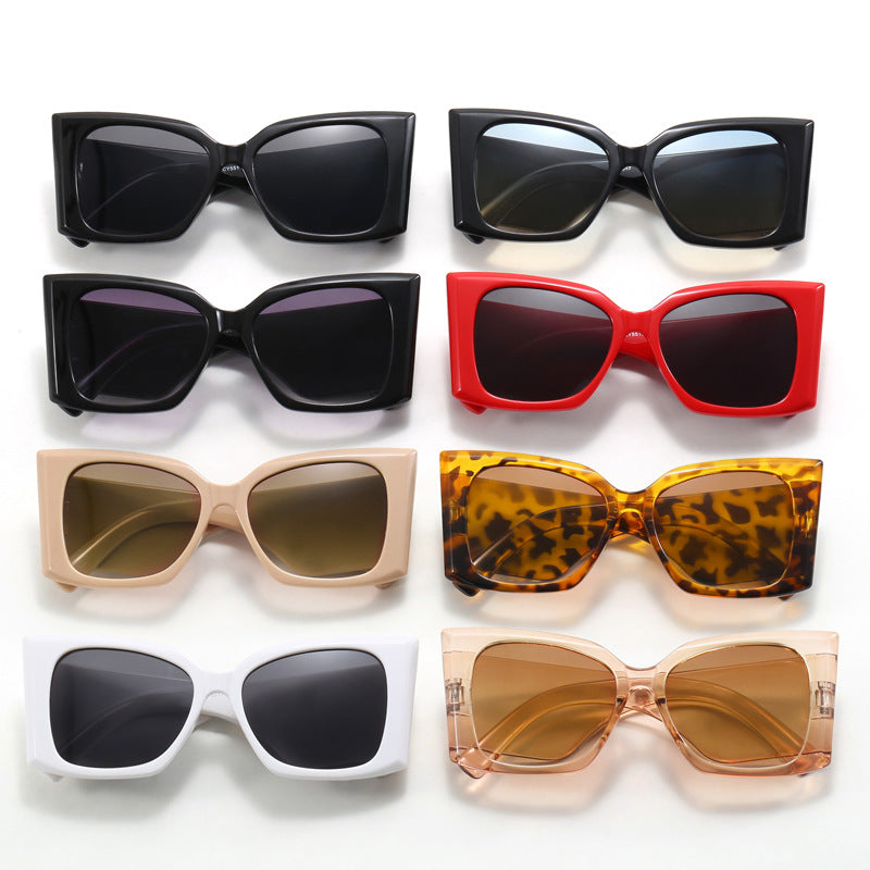 Damen modische Oversized-Sonnenbrille mit geometrischem Rahmen Brehn