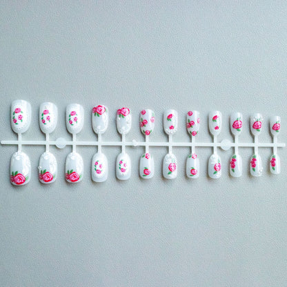 Florales Spitzen Design Nagel Kunst Set