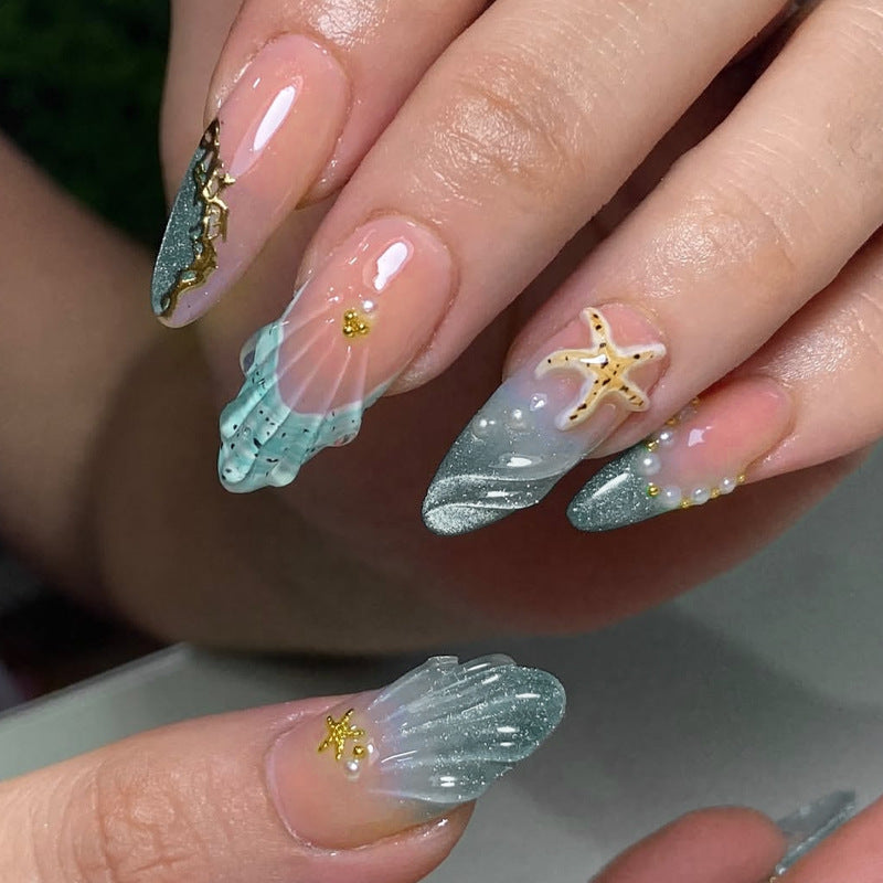 Dekoratives Press-On Nagelkunst-Set mit einzigartigen Designs Brehn