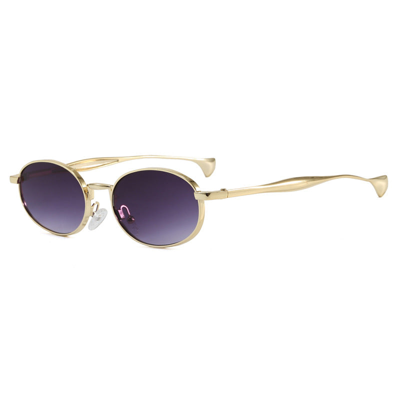 Damen robuste runde Sonnenbrille mit verspiegelten Gläsern Brehn