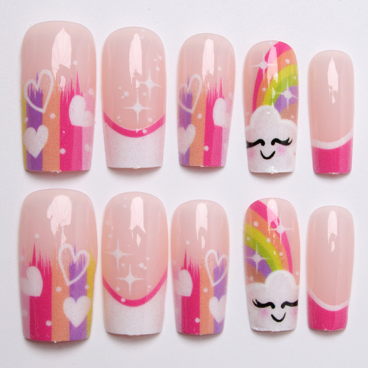 Kreative Regenbogen Nagelkunst Brehn