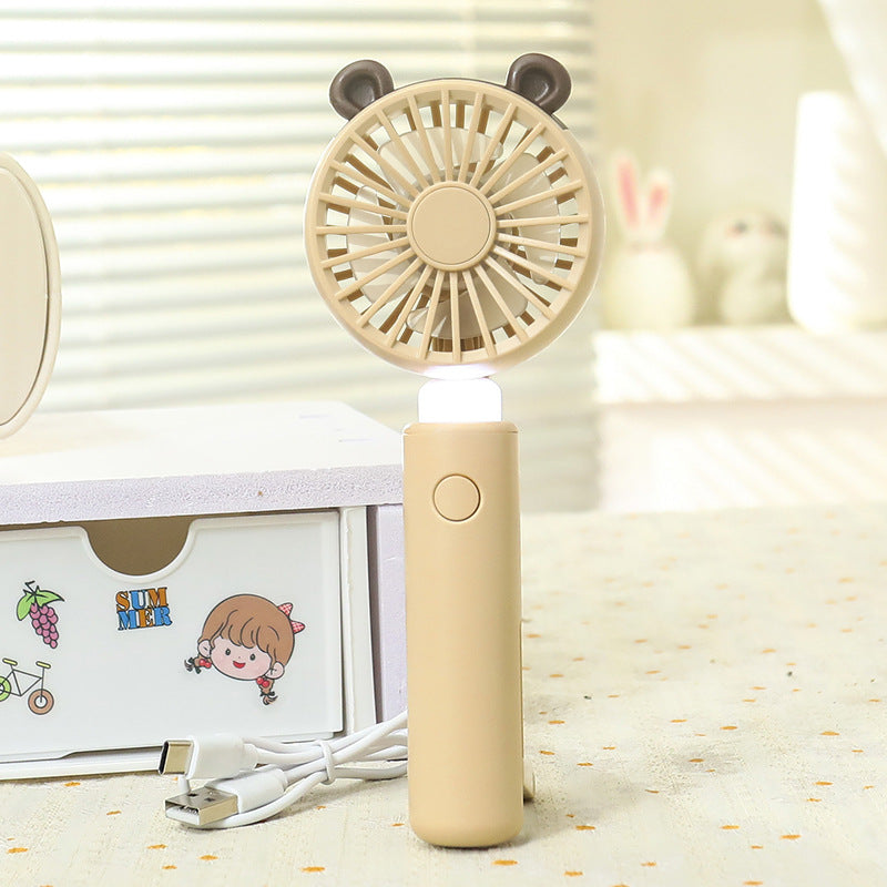 Damen Tragbarer Mini-Handventilator mit Lichtfunktion Brehn