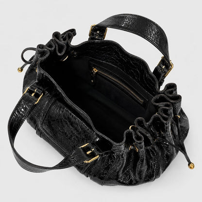 Luxuriöse Texturierte Lederhandtasche