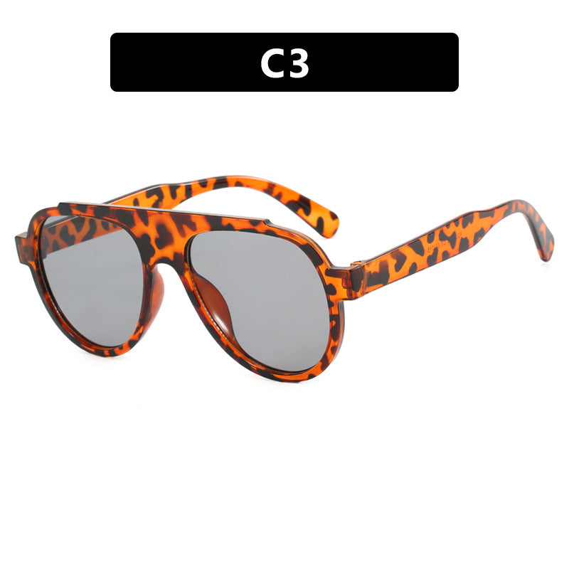 Damen Vintage-Style Sonnenbrille mit elegantem Kunststoffrahmen im Leopardenmuster Brehn
