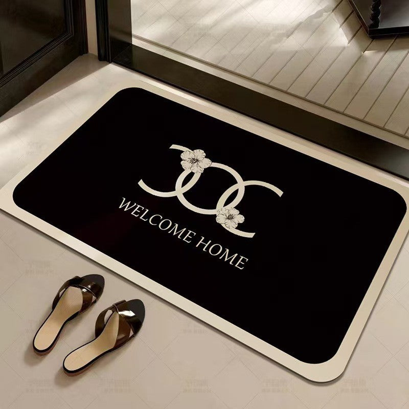 Dekorative florale Phrase Eingangsmatte