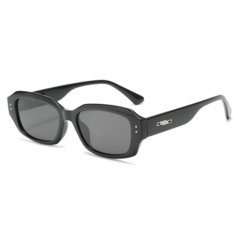Damen modische quadratische Sonnenbrille mit innovativem transparentem Rahmen Brehn