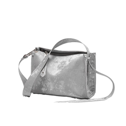 Minimalistische Strukturierte Rechteckige Top-Handle Crossbody Tasche mit Verstellbarem Träger
