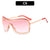 Oversized Retro Shield Sonnenbrille
