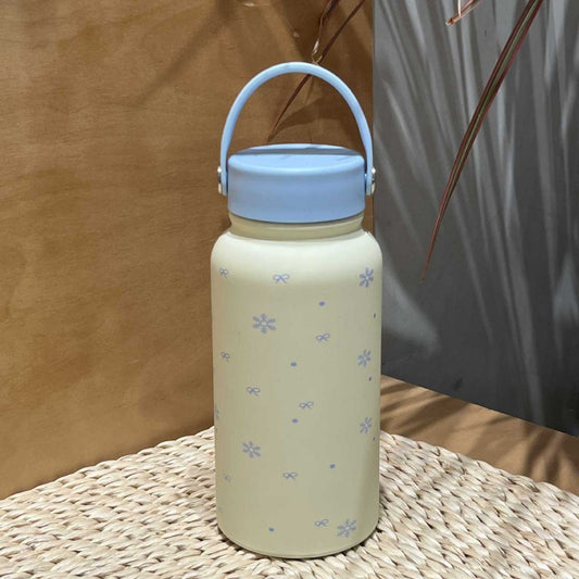 Damen Isoliertrinkflasche mit praktischem Tragegriff und fröhlichem Design Brehn