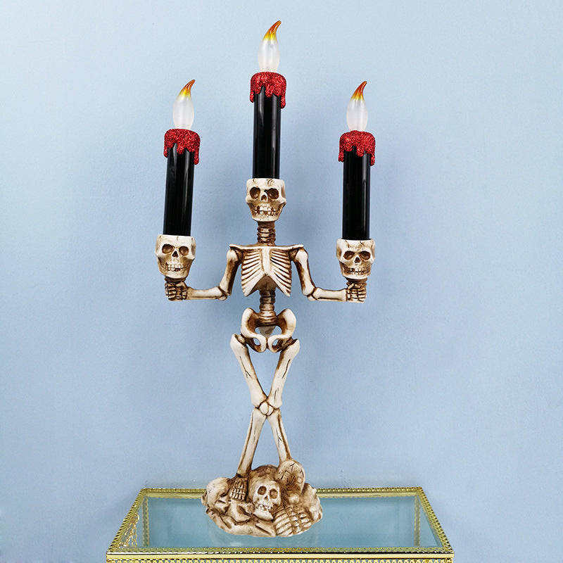 Skeleton Kerzenhalter Kandelaber Brehn