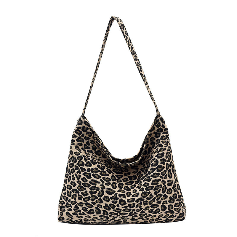 Leopard Print Schlappe Schultertasche