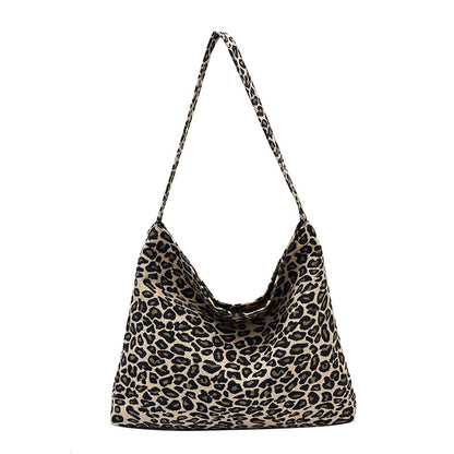 Leopard Print Schlappe Schultertasche