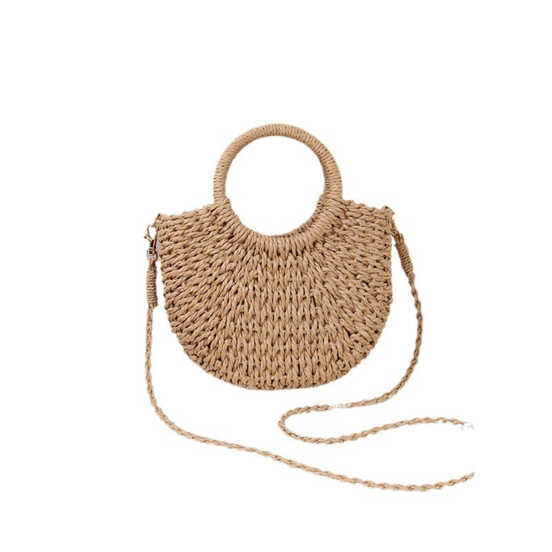Geflochtene Mini-Handtasche mit Runden Tragegriffen Brehn