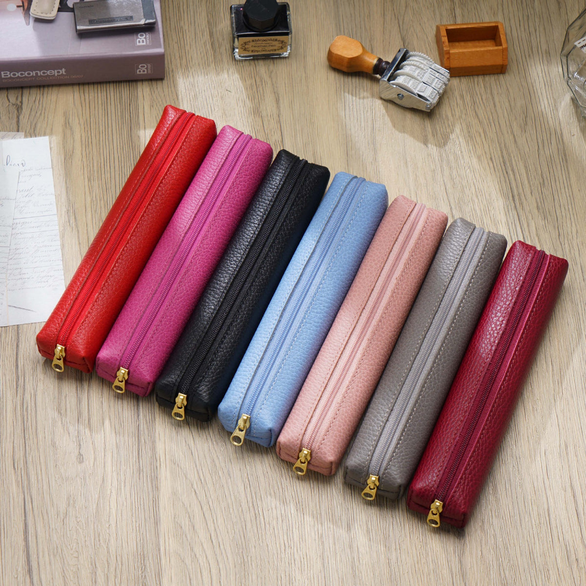 Elegante Leder Stiftetui