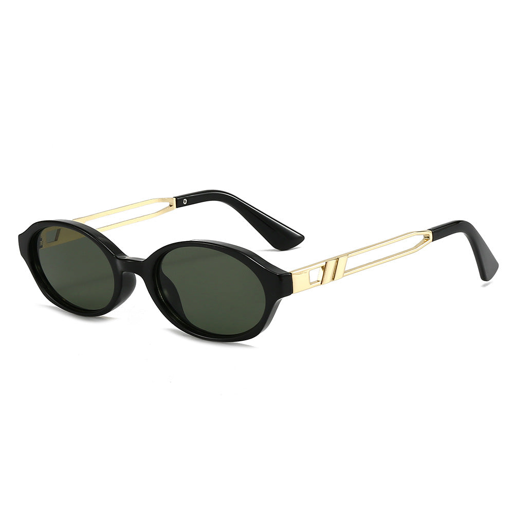 Damen Elegante Sonnenbrille im luxuriösen Schildpattdesign mit goldenen Metallakzenten Brehn