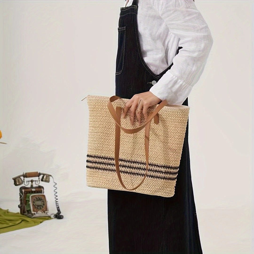 Geräumige Strandtasche mit Strapazierfähigem Kunstledergriff Brehn
