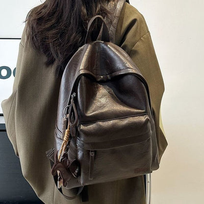 Lässiger Leder Rucksack Brehn