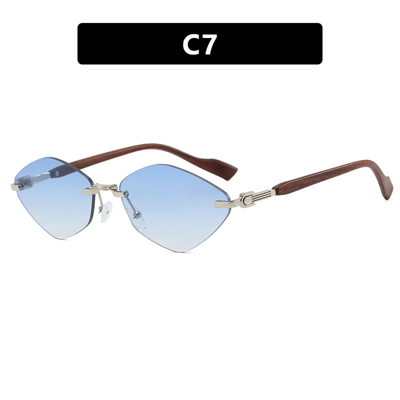 Damen geometrische Sonnenbrille mit luxuriösen Holzarmen und polarisierten Gläsern Brehn