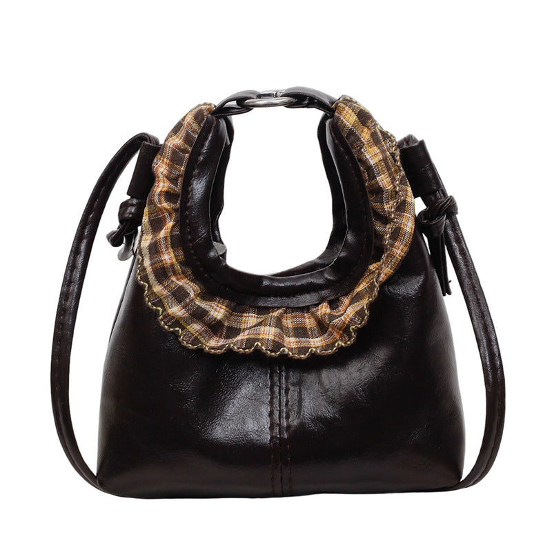 WoStylish Handgefertigte Leder Eimer Tasche Brehn